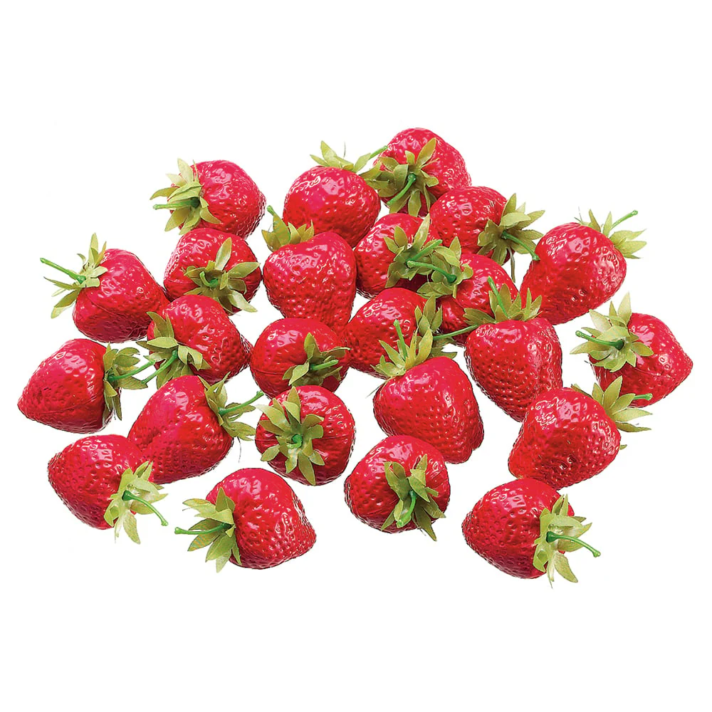 1.75" IFR PVC Artificial Bagged Large PVC Strawberry -Red