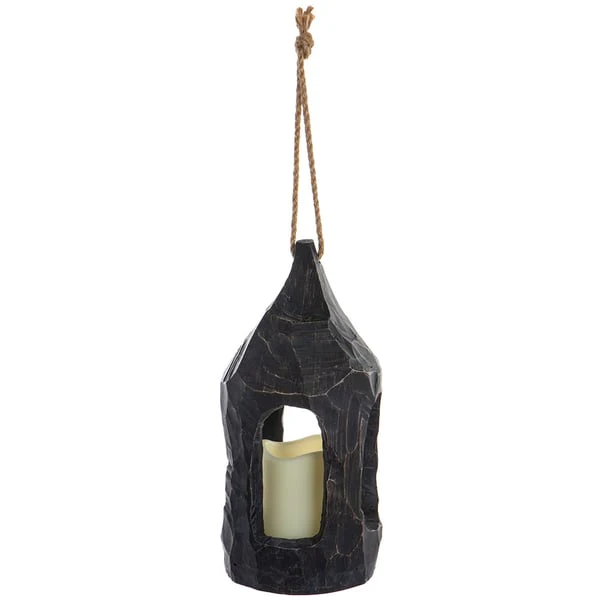 10.25" Battery Operated Halloween Lantern With LED-Light -Black (Pack of 4) - Image 3