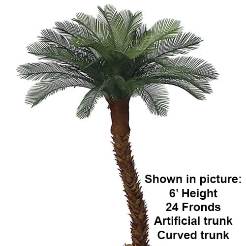 10' Custom-Made Outdoor UV-Proof Artificial Sago Cycas Palm Tree -18 Fronds -Green