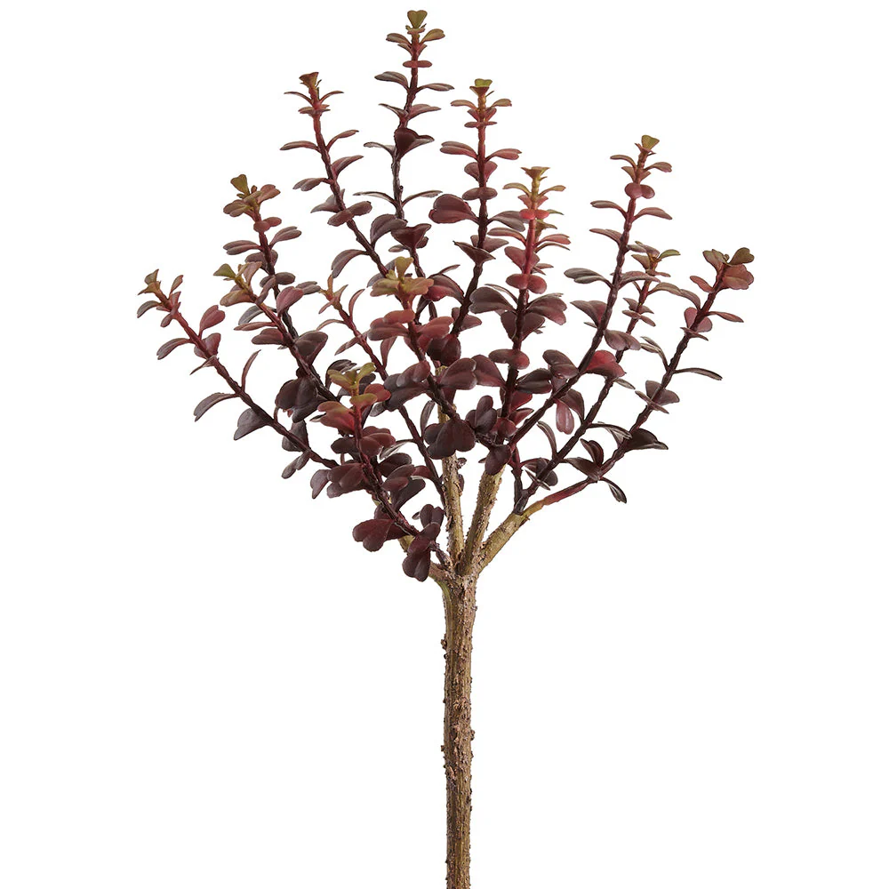 10" Outdoor UV-Resistant Artificial Jade Stem Pick -Burgundy (Pack of 12)