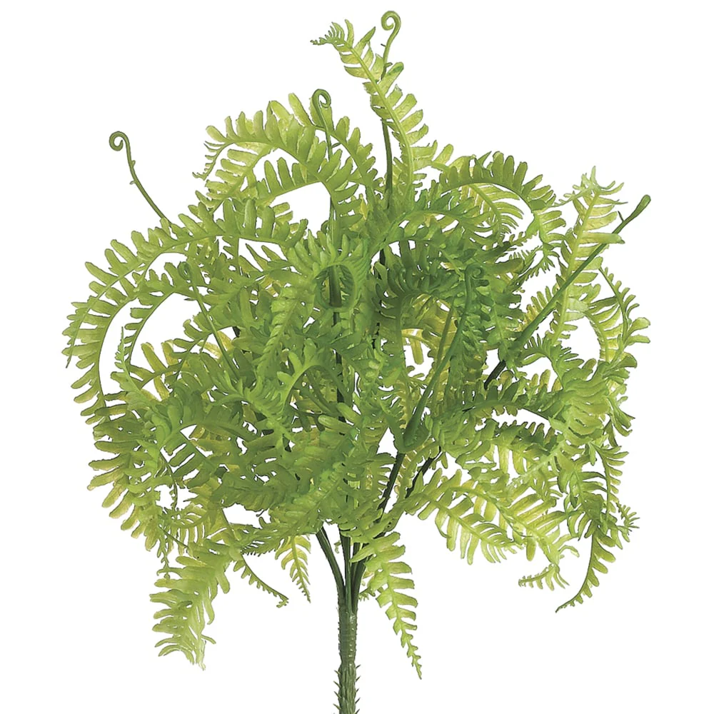 10" PE Soft-Touch Mini Fern Artificial Plant -Green (Pack of 12)