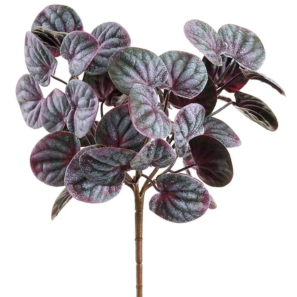10" PE Soft-Touch Pepperomia Artificial Plant -Purple/Green (Pack of 24)