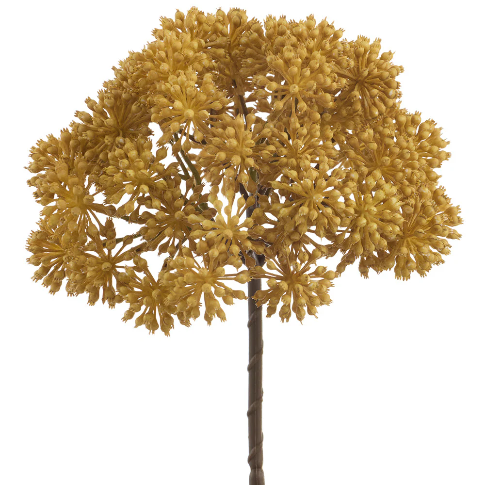 10" Sedum Artificial Flower Stem Pick -Tan (Pack of 12)