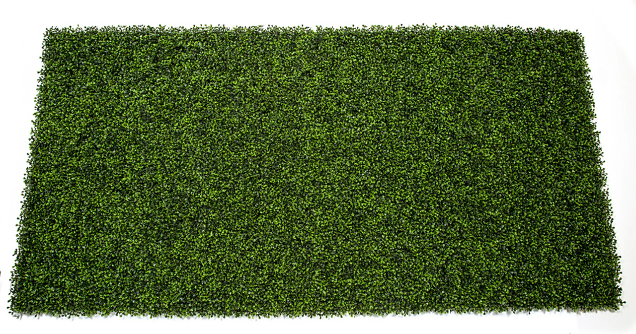 103"x51" Outdoor UV-Resistant Artificial Boxwood Mat Roll -2 Tone Green - Image 2