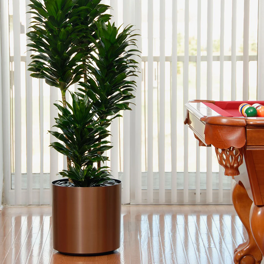 10"Hx10.5"W to 18"Hx20"W Vista Metallic Floor Round Planter - Image 2