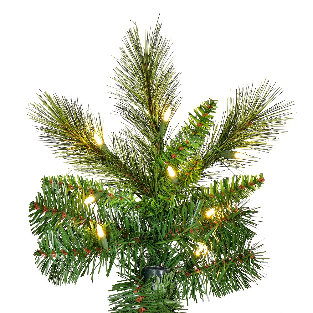 10'Hx63"W PE Brighton Pine Artificial Christmas Tree, LED Pre-Lit -Green - Image 4
