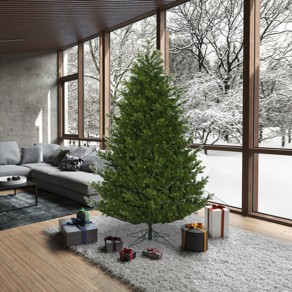 10'Hx73"W PE Eagle Fraser Artificial Christmas Tree, LED Pre-Lit -Green - Image 6