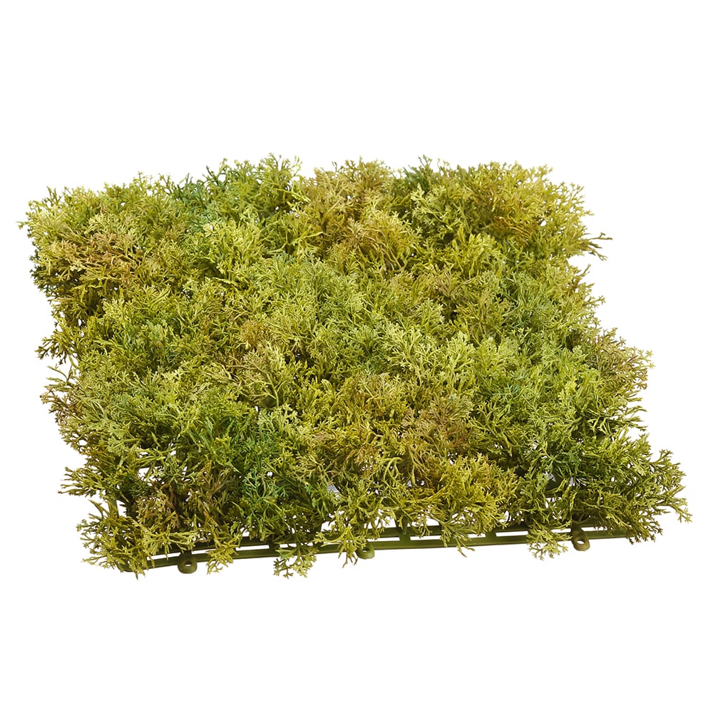 10"x10" Artificial Plastic Moss Mat -Green/Moss (Pack of 10)