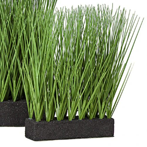 11.5" IFR PVC Onion Grass Artificial Plant w/Foam Base -Green (Pack of 6)