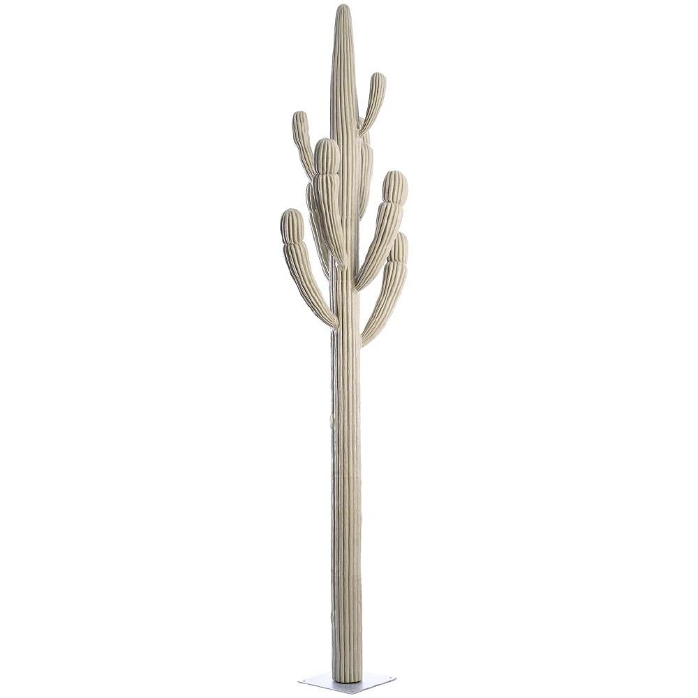 11' Saguaro Cactus Artificial Plant w/Metal Stand -Light Gray