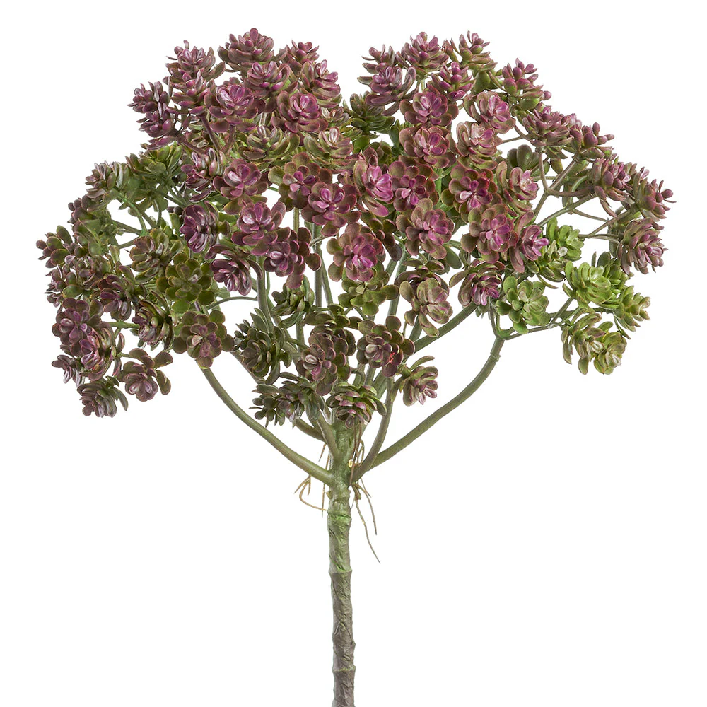 12.5" Artificial Sedum Succulent Plant -Purple/Green (Pack of 24)