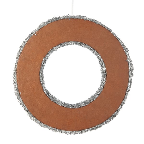 12" Artificial Christmas Wreath -Silver (Pack of 6) - Image 2