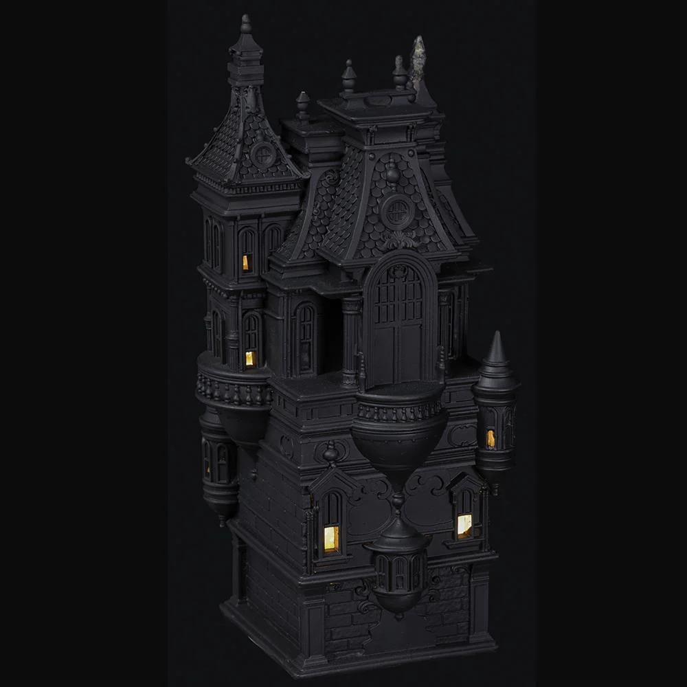 12" Battery Operated Halloween House -Black (Pack of 2) - Image 2