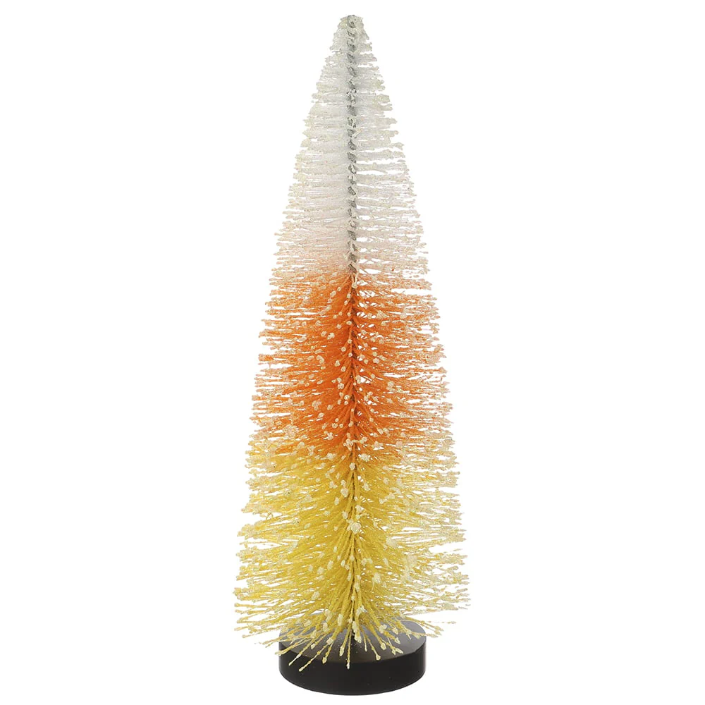 12" Bottle Brush Ball Tree -Orange/Yellow (Pack of 4)