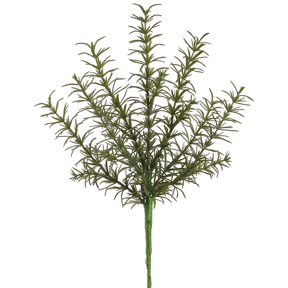 12" Rosemary Herb Artificial Plant -Green/Gray (Pack of 6)