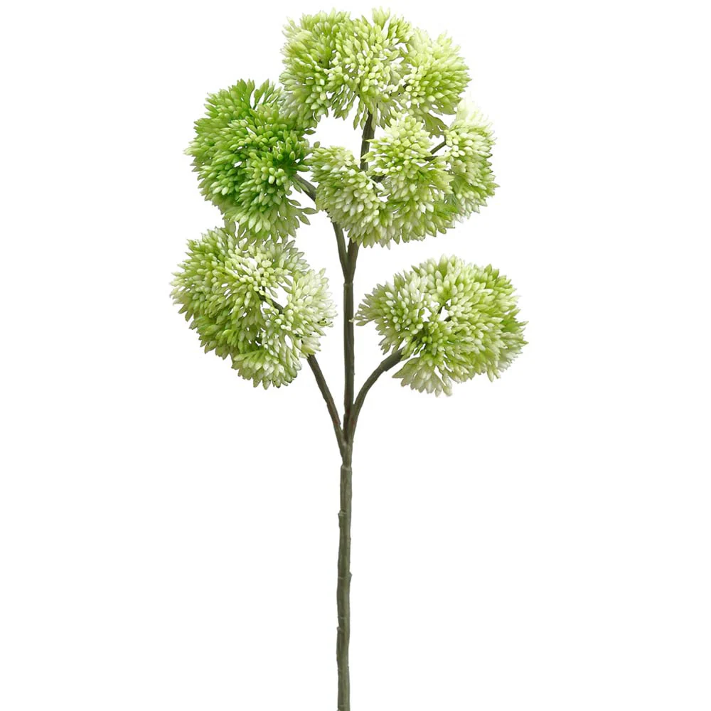 12" Sedum Artificial Flower Stem -Green (Pack of 12)