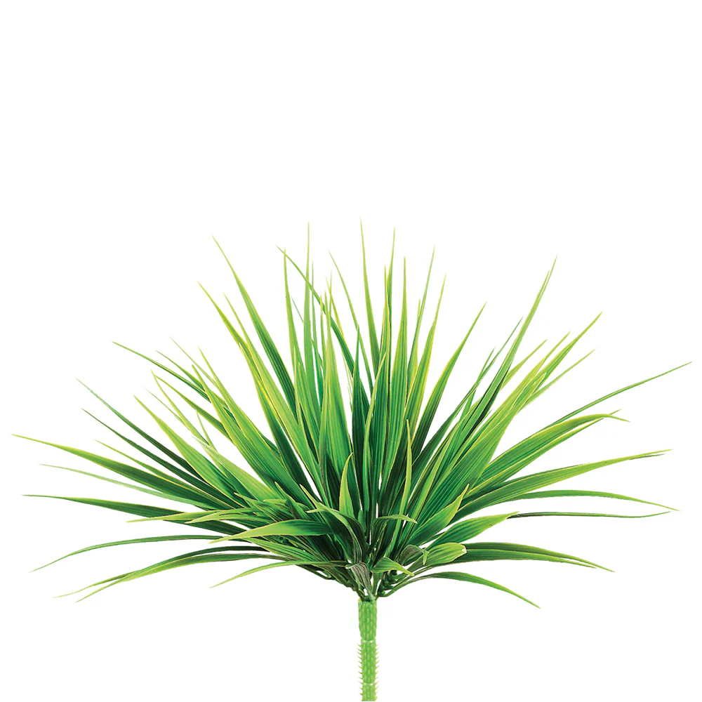 12" Vanilla Grass Silk Plant -98 Leaves -2 Tone Green (Pack of 12)