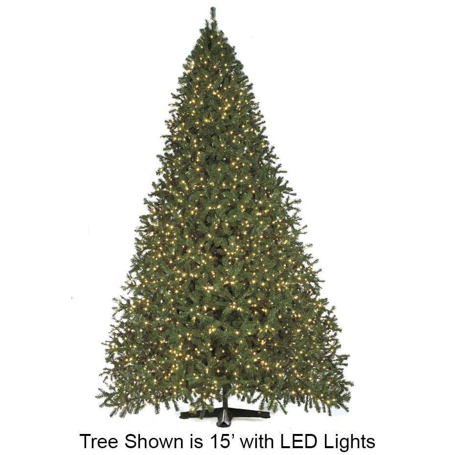 12'Hx102"W Virginia Pine Artificial Christmas Tree, Unlit -Green