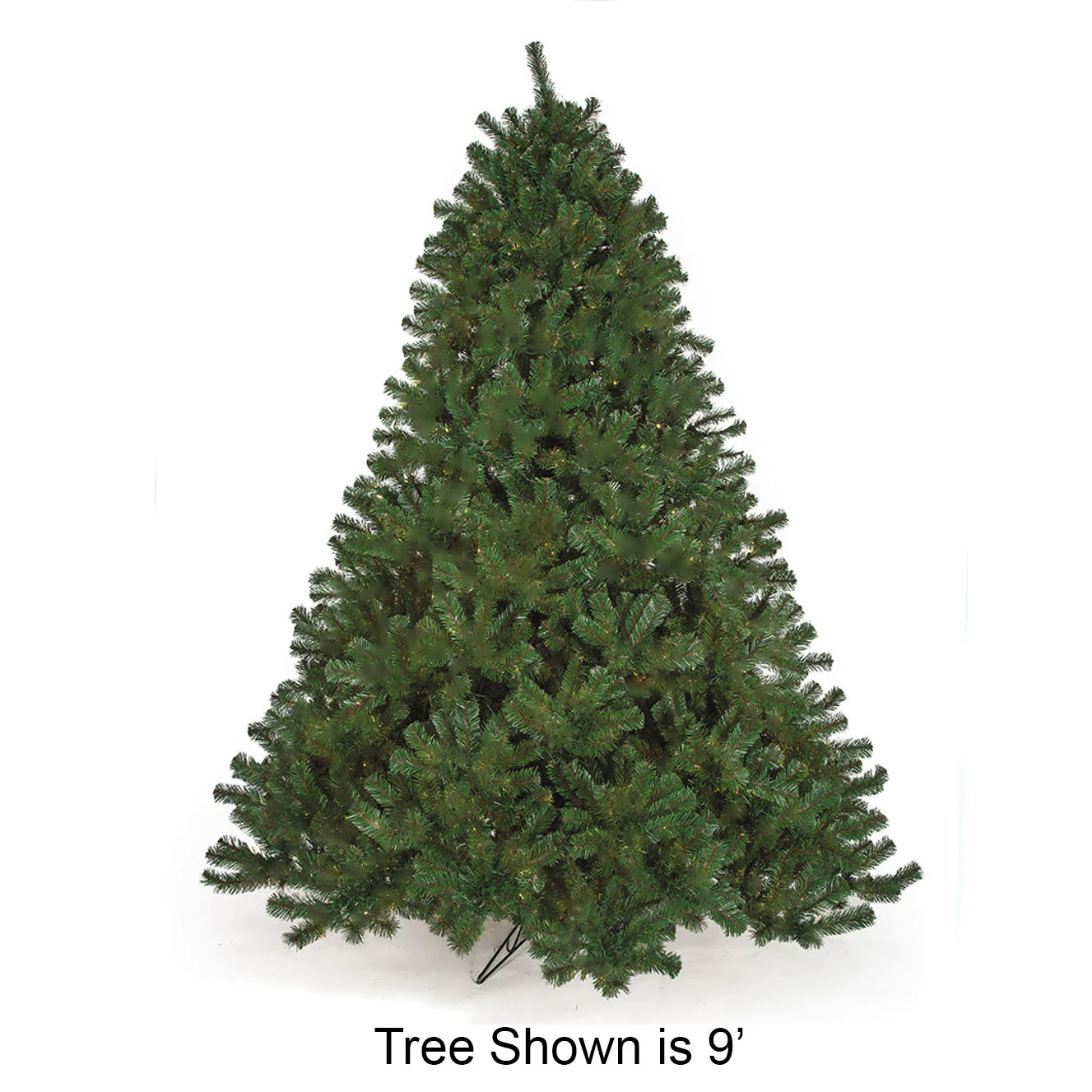12'Hx112"W Fluff-Free Deluxe Virginia Pine Artificial Christmas Tree, Unlit -Green