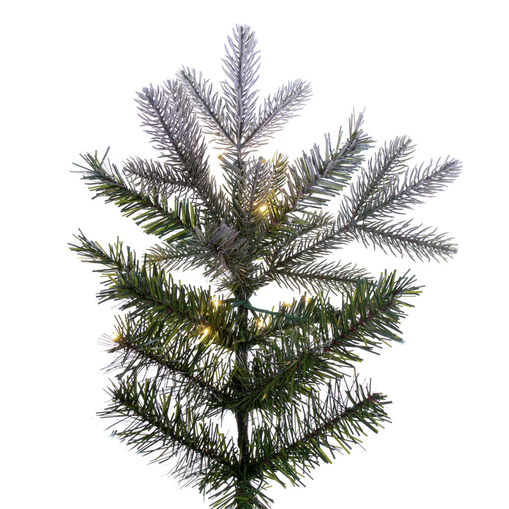 12'Hx62"W PE Frosted Slim Douglas Fir Artificial Christmas Tree, LED Pre-Lit -Green - Image 5