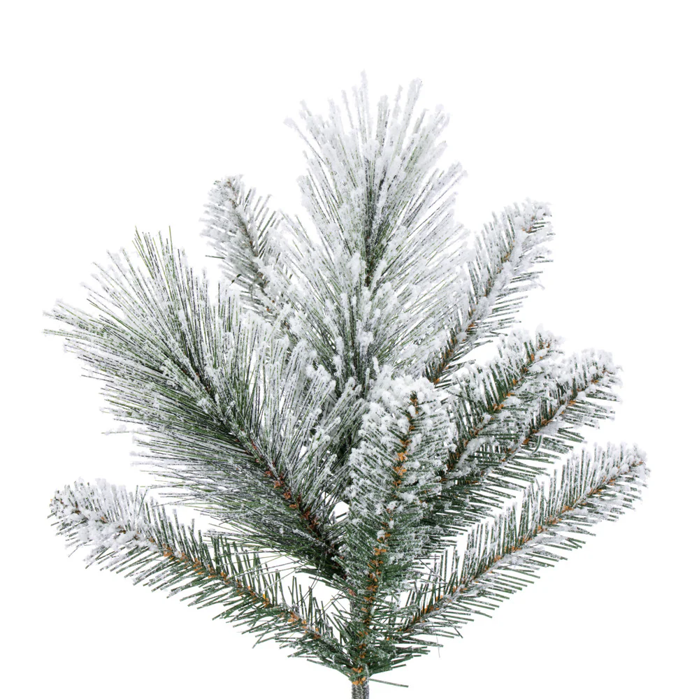 12'Hx64"W Flocked Jackson Pine Artificial Christmas Tree, Unlit -White - Image 2
