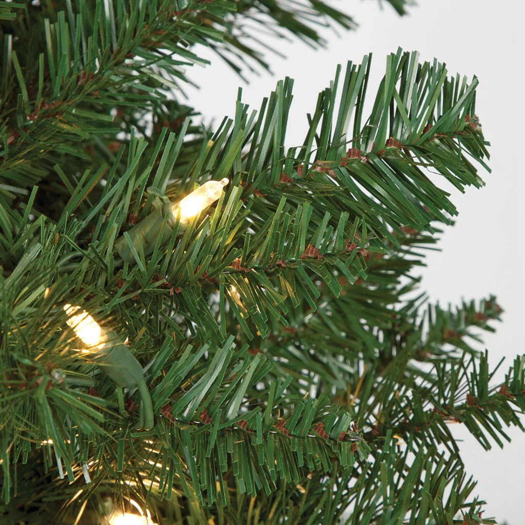 12'Hx66"W Fluff-Free Monroe Pine Artificial Christmas Tree, LED Pre-Lit -Green - Image 2