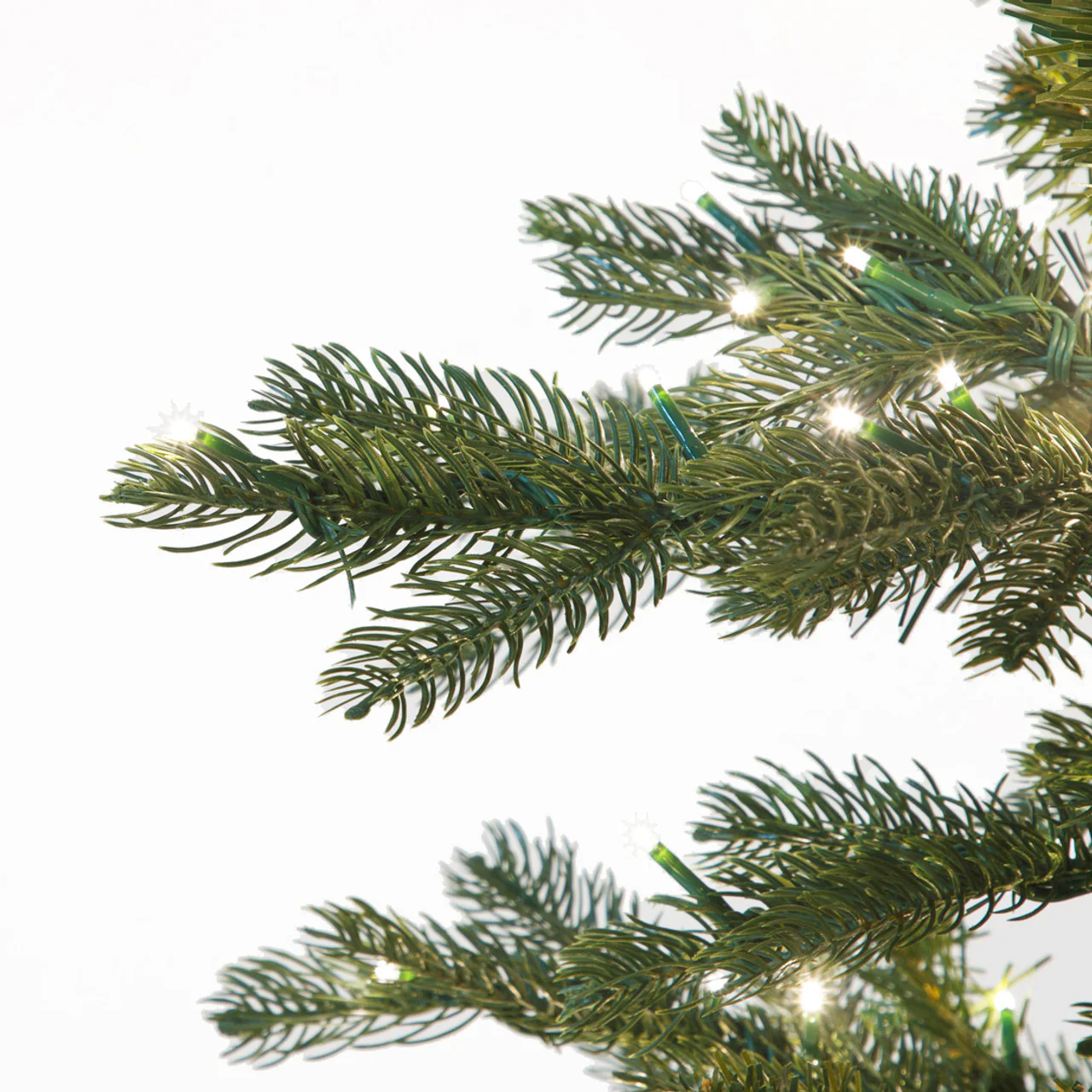 12'Hx66"W PE Cumberland Fir Artificial Christmas Tree, Micro LED Pre-Lit -Green - Image 2