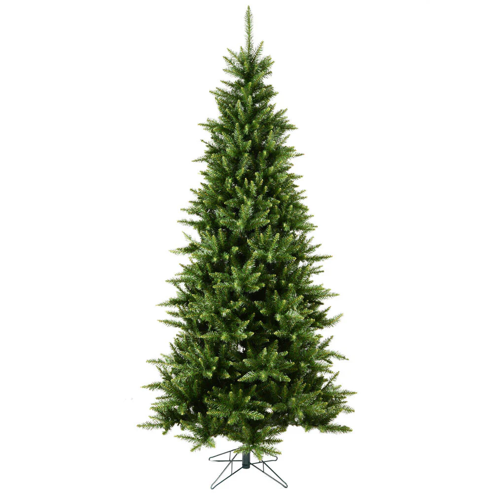 12'Hx66"W Slim Camdon Fir Artificial Christmas Tree, Unlit -Green