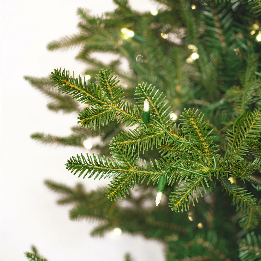 12'Hx72"W PE Georgian Fraser Fir Artificial Christmas Tree, LED Pre-Lit -Green - Image 2
