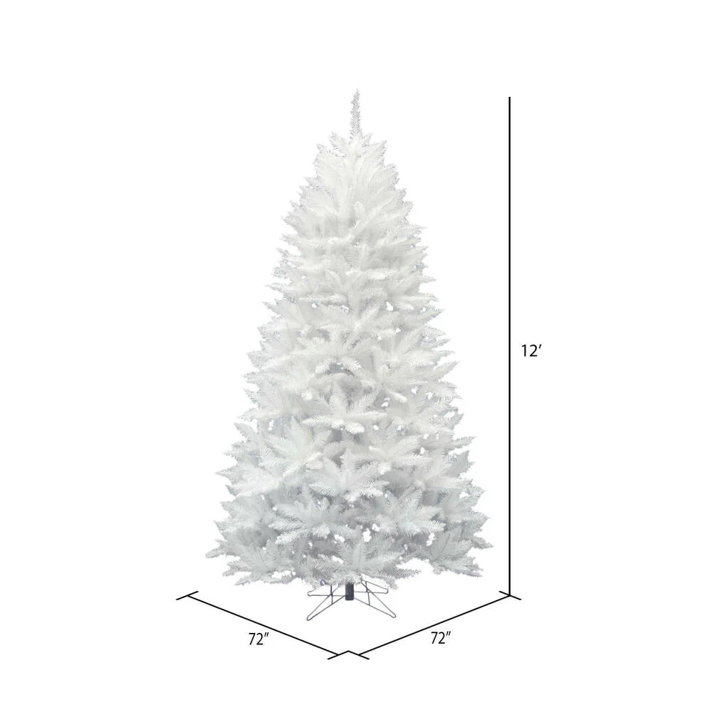 12'Hx72"W Sparkle White Spruce Artificial Christmas Tree, Unlit -White - Image 3