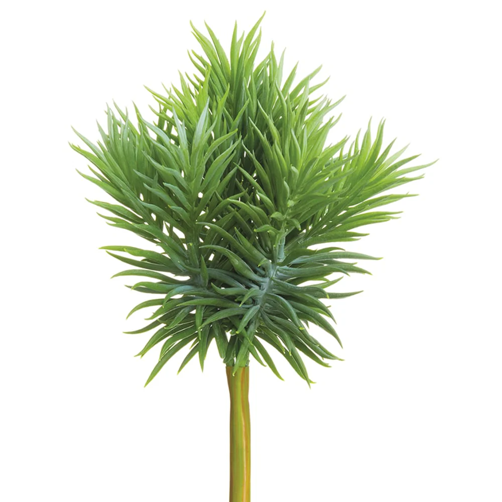 12"Hx7"W PE Soft-Touch Artificial Senecio Succulent Stem Pick -Green/Gray (Pack of 6)