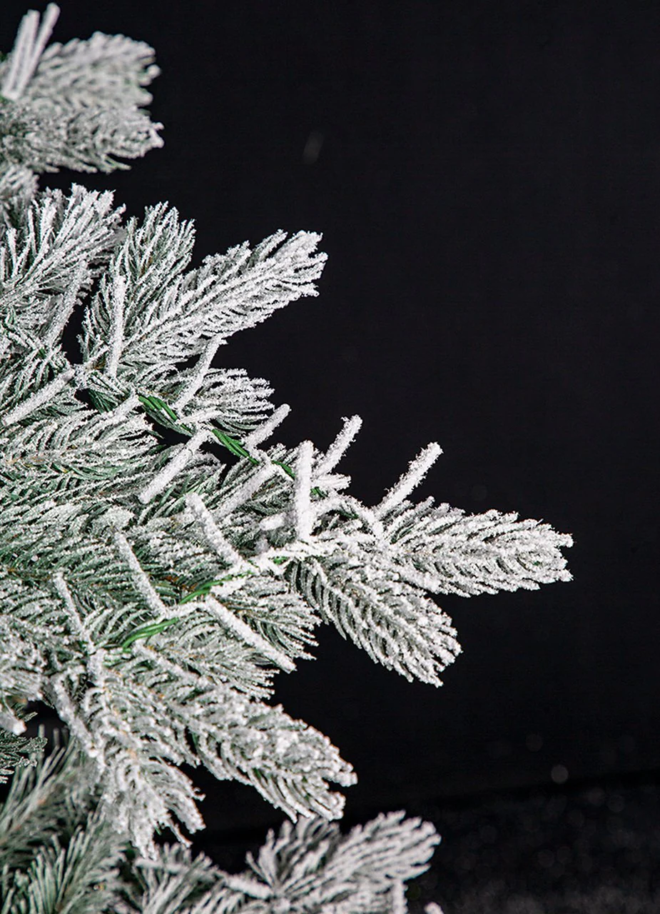 12'Hx82"W PE Frosted Highland Spruce Cluster Artificial Christmas Tree, Micro LED Pre-Lit -White/Green - Image 3