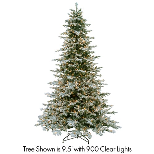 12'Hx82"W Snowy Norway Spruce Artificial Christmas Tree, Pre-Lit (Smart) -Snow
