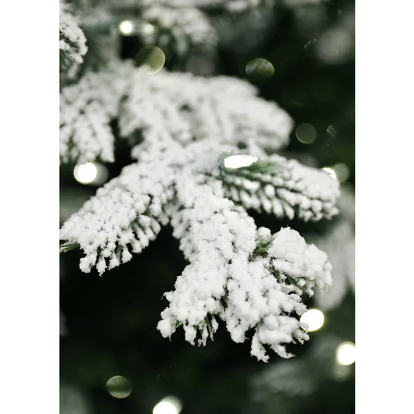 12'Hx82"W Snowy Norway Spruce Artificial Christmas Tree, Pre-Lit -Snow - Image 2