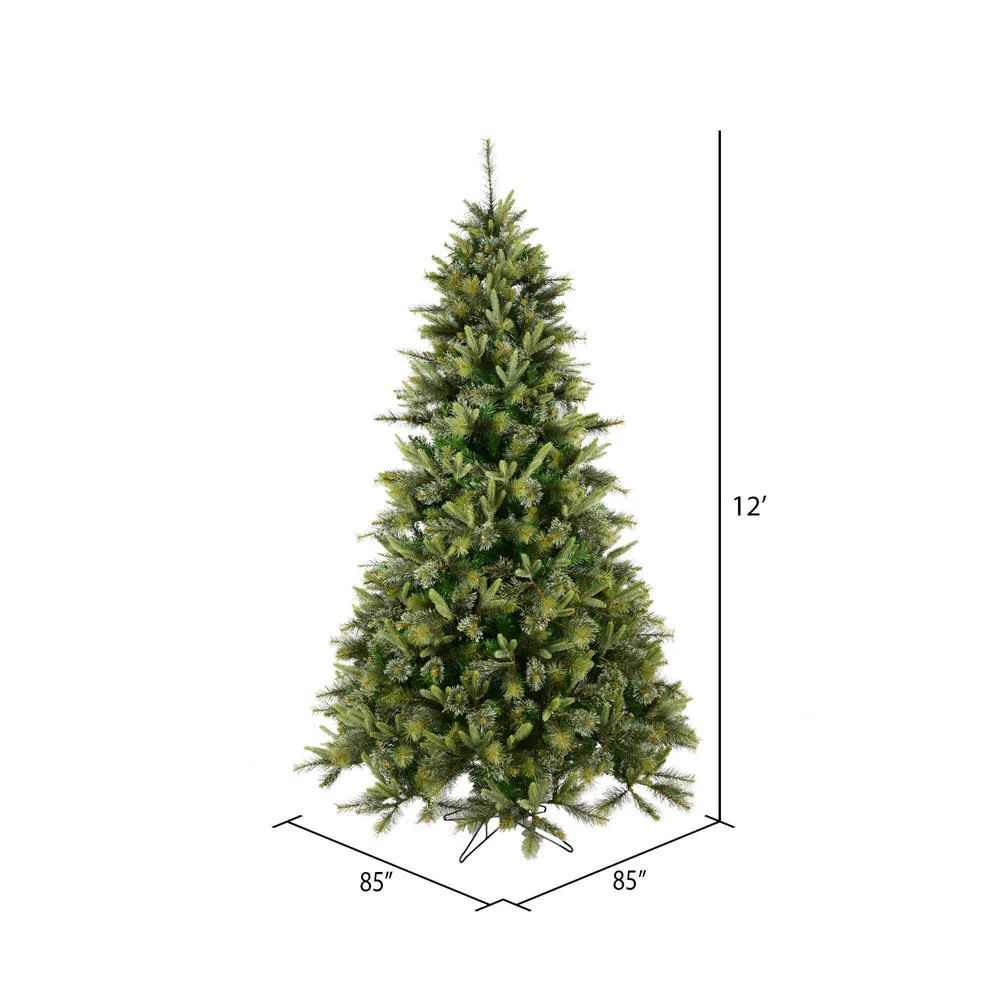 12'Hx85"W PE Cashmere Pine Artificial Christmas Tree, Unlit -Green - Image 3
