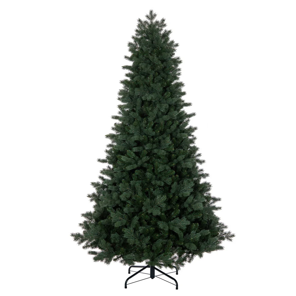12'Hx86"W PE Northern Blue Spruce Artificial Christmas Tree, Unlit -Green