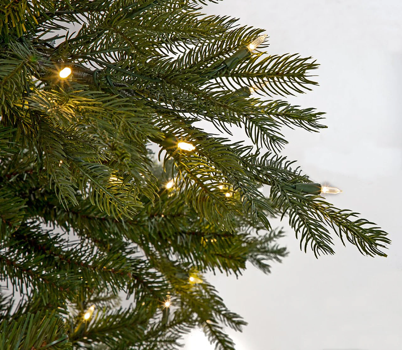 12'Hx89"W PE Princeton Fir Artificial Christmas Tree, LED Pre-Lit -Green - Image 2