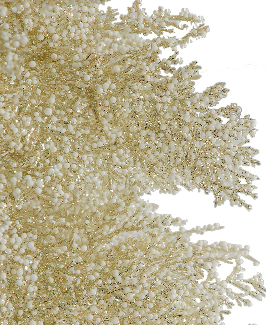 12"x10"W Glittered Snowball Cedar Artificial Christmas Tree, Unlit -Champagne (Pack of 6) - Image 2
