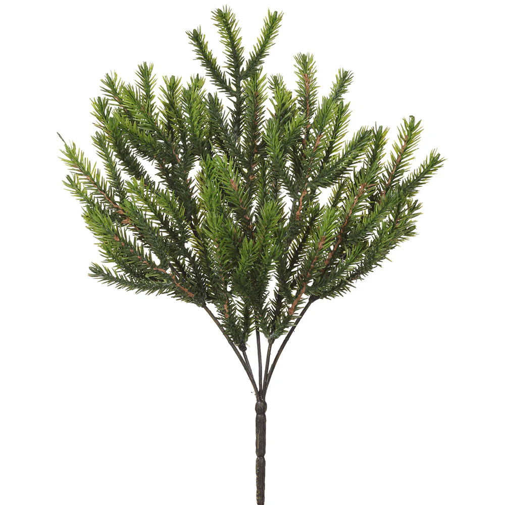 13.5" Artificial Pine Plant -Green (Pack of 12)