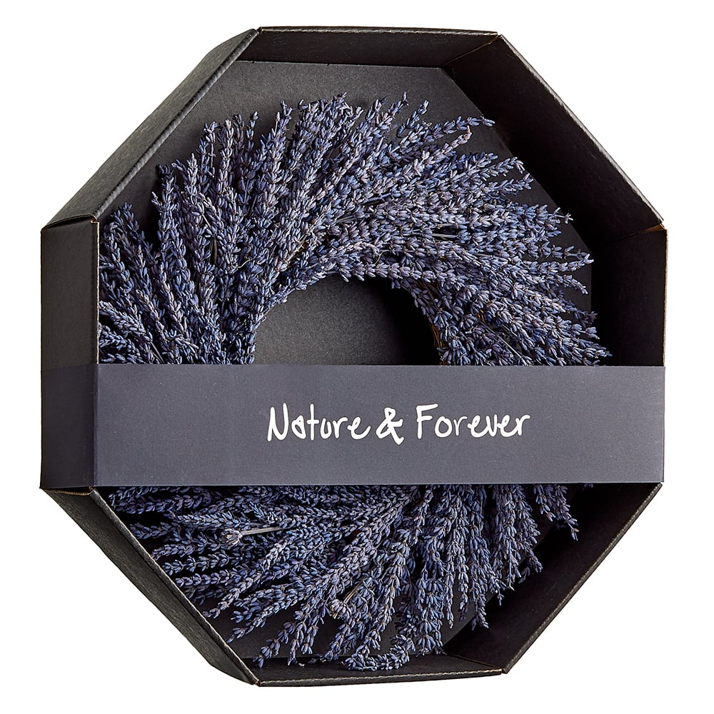 13.8" Preserved Lavender Flower Wreath -Lavender (Pack of 2)
