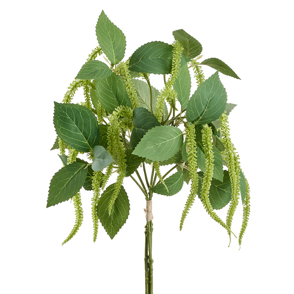 13" Amaranthus Silk Flower Stem Bundle -Green (Pack of 12)