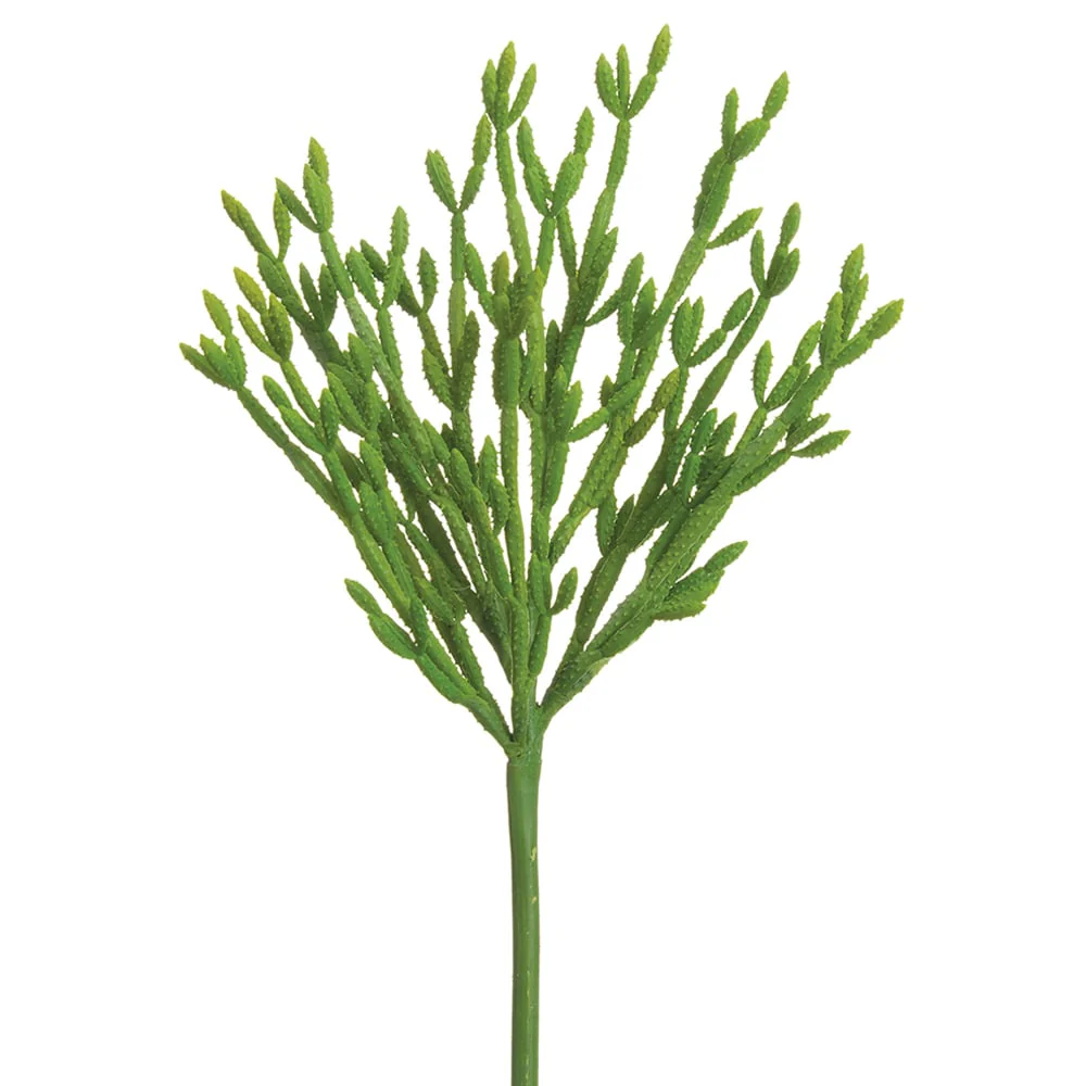 13" Artificial Pencil Cactus Stem Pick -Green (Pack of 12)