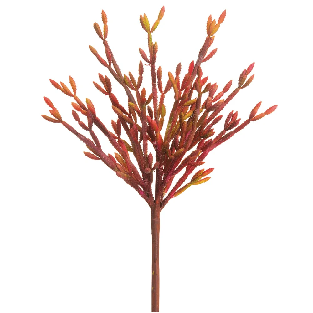 13" Artificial Pencil Cactus Stem Pick -Red (Pack of 12)