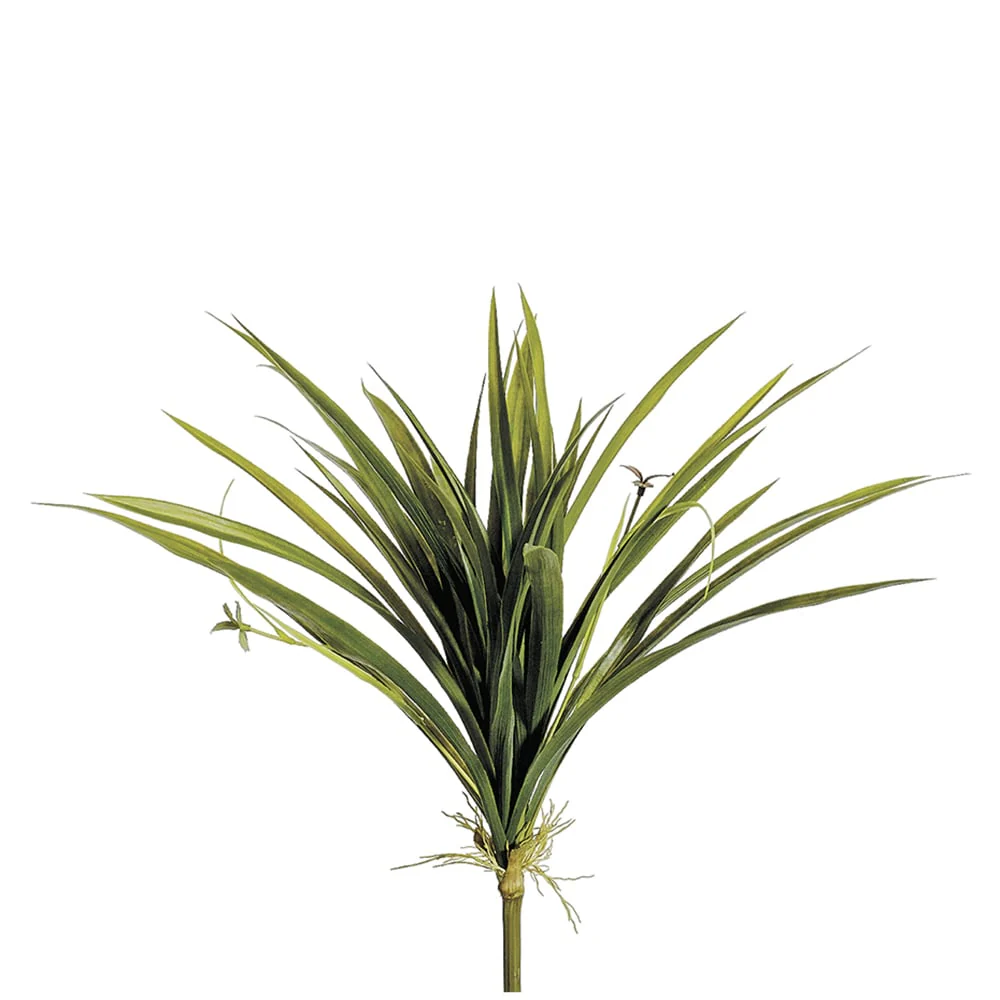 13" Hand-Wrapped Plastic Cymbidium Orchid Leaf Artificial Plant Stem -Green (Pack of 12)
