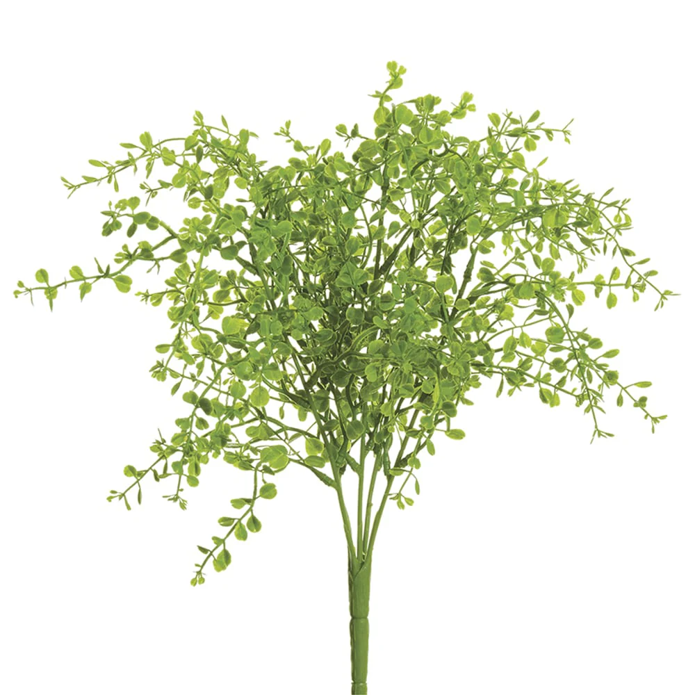13" PE Soft-Touch Button Fern Plant -Green (Pack of 12)