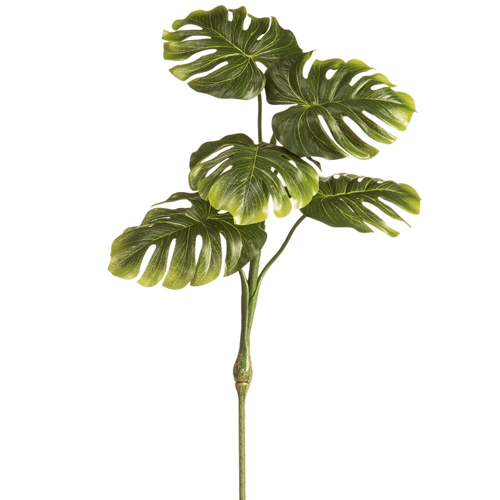 13" Silk Split Philodendron Monstera Leaf Plant -Green (Pack of 12)