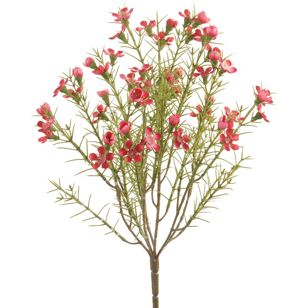 13" Waxflower Silk Flower Bush -Beauty (Pack of 12)