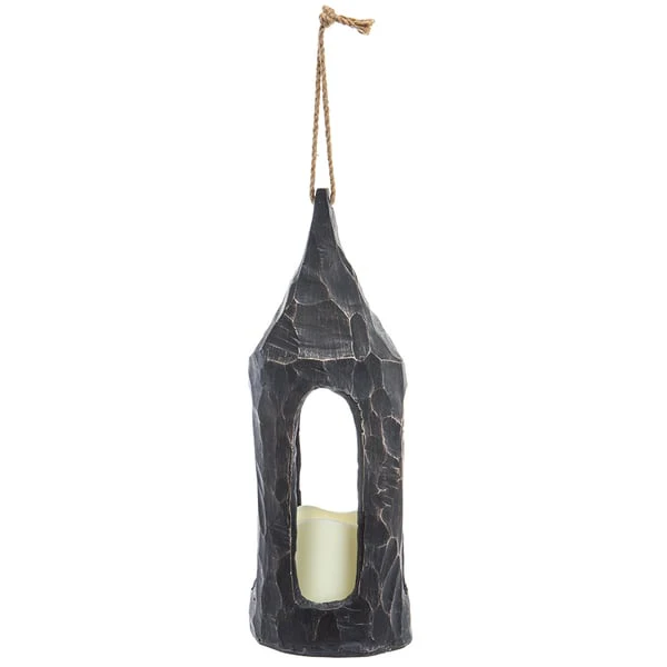 14.5" Battery Operated Halloween Lantern With LED-Light -Black (Pack of 2) - Image 3