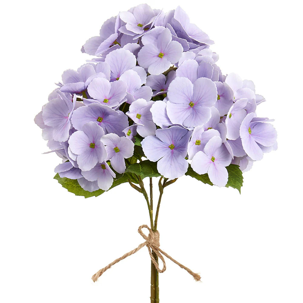 14.5" Hydrangea Silk Flower Stem Bundle -Lavender (Pack of 12)