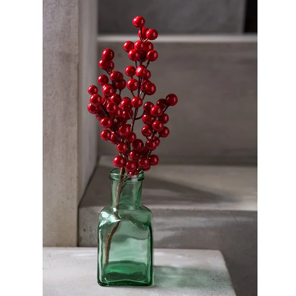 14" Artificial Berry Stem -Red (Pack of 12) - Image 2